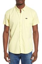 Men's Rvca Front Lawn Woven Shirt - Yellow