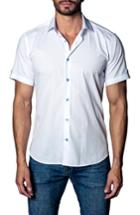 Men's Jared Lang Print Sport Shirt, Size - White