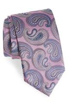 Men's Canali Paisley Silk Tie, Size - Pink