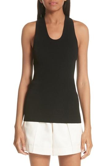 Women's Helmut Lang Twist Back Tank Top - Black