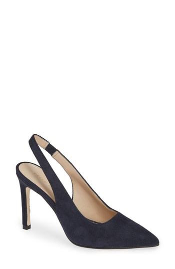 Women's Pelle Moda Ivory Slingback Pump M - Blue