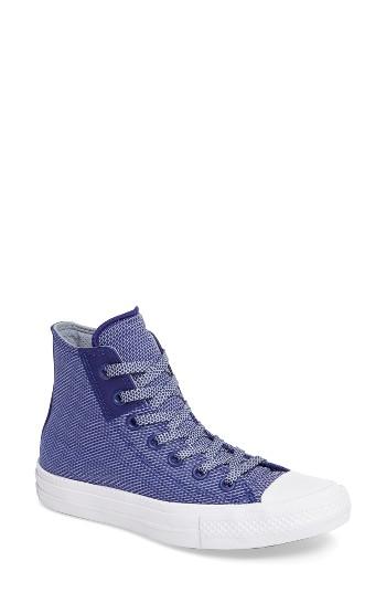 Women's Converse Chuck Taylor All Star Ii Basket Weave High Top Sneaker M - Blue