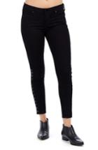 Women's True Religion Brand Jeans Halle Snap Ankle Super Skinny Jeans - Black
