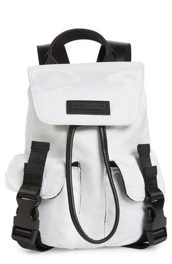 Kendall + Kylie Mini Parker Water Resistant Backpack - White