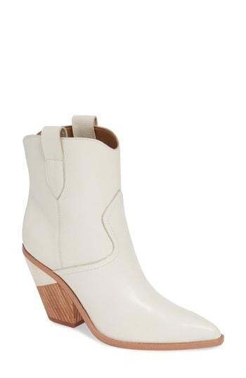 Women's Marc Fisher D Sobina Western Bootie, Size 5 M - White