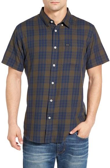 Men's Rvca Lament Plaid Woven Shirt