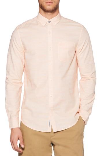 Men's Original Penguin Mini Stripe Shirt - Orange