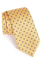 Men's Ermenegildo Zegna Geometric Silk Tie, Size - Yellow