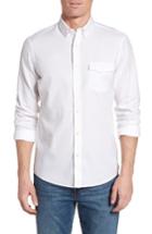 Men's Nordstrom Men's Shop Slim Fit Washed Oxford Sport Shirt - White