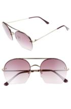 Women's Tom Ford Antonia 55mm Gradient Lens Aviator Sunglasses - Rose Gold/ Plum/ Gradient Pink