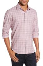 Men's Culturata Slim Fit Plaid Sport Shirt, Size - Pink