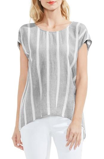 Women's Two By Vince Camuto Stripe Gauze Blouse - Black