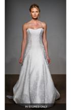 Women's Anna Maier Couture Jennifer Tulip Jacquard Strapless, Size - Ivory