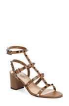 Women's Valentino Rockstud Block Heel Sandal Us / 36eu - Brown
