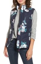 Women's Joules Print Quilted Vest