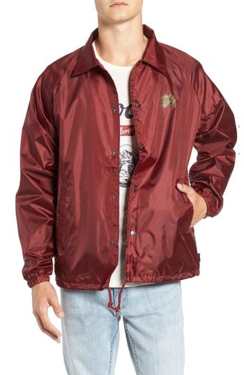 Men's Brixton Primo Coach's Jacket - Red