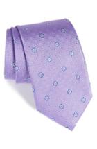 Men's Canali Medallion Silk Tie, Size X-long - Purple