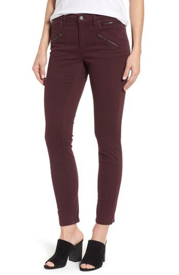 Women's Kenneth Cole New York Moto Skinny Jeans - Burgundy