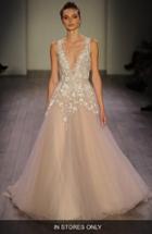 Women's Hayley Paige 'leah' Floral Sequin V-neck Tulle Ballgown