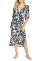 Women's Tory Burch Pomelo Floral Cover-up Dress - Black