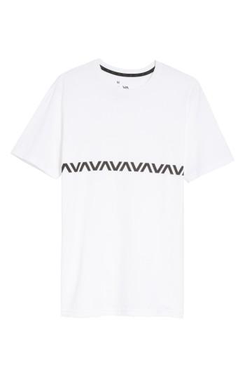 Men's Rvca Va Stripe T-shirt - White
