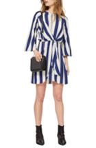 Women's Topshop Humbug Stripe Knot Dress Us (fits Like 0) - Blue