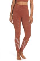 Women's Electric & Rose Sunset Tie Dye Leggings - Orange