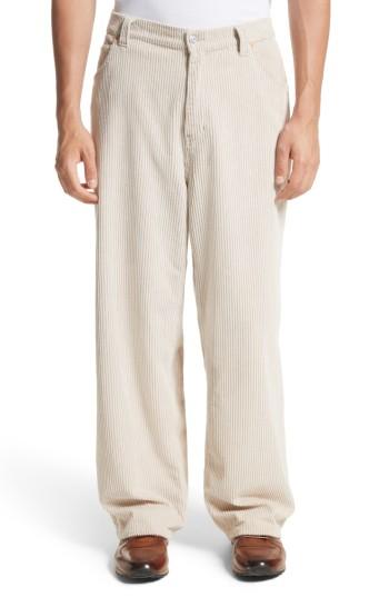 Men's Our Legacy Wide Leg Corduroy Pants Eu - White