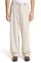 Men's Our Legacy Wide Leg Corduroy Pants Eu - White