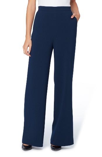 Women's Catherine Catherine Malandrino Warren Stretch Crepe Wide Leg Pants