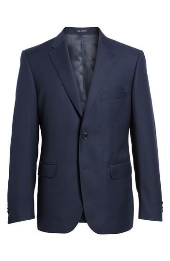 Men's Jb Britches Classic Fit Solid Wool Sport Coat S - Blue