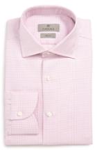 Men's Canali Slim Fit Houndstooth Dress Shirt - Pink