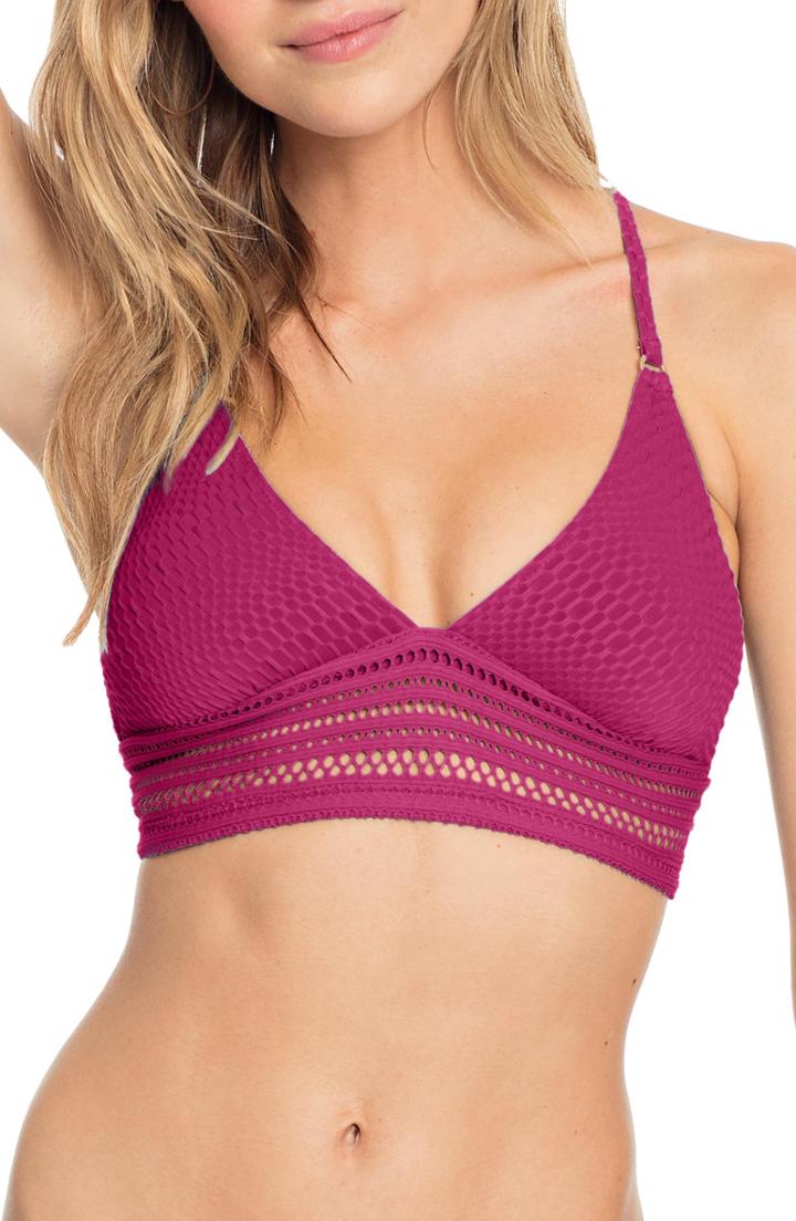 Women's Robin Piccone Perla Bikini Top, Size - Pink