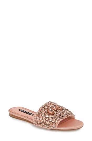 Women's Alice + Olivia Abbey Crystal Embellished Slide Sandal M - Pink