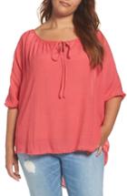 Women's Bobeau Gauze Dolman Poncho Top