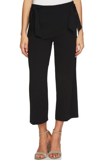 Women's Cece Side Tie Crop Pants - Black