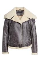 Women's Kenneth Cole New York Faux Shearling Moto Jacket