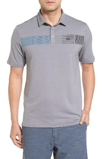 Men's Travis Mathew Wicker Stripe Block Polo