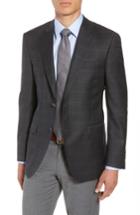 Men's Peter Millar Flynn Classic Fit Check Wool Sport Coat R - Grey