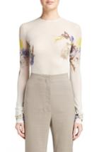 Women's Acne Studios Niala Sheer Floral Top, Size - Purple