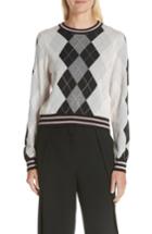 Women's Rag & Bone Dex Argyle Merino Wool Sweater - Grey