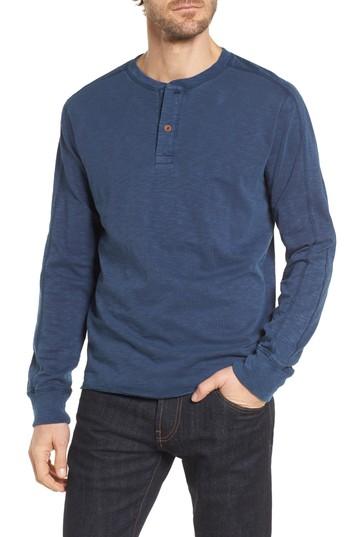 Men's Grayers Cooper Slub Long Sleeve Henley - Blue