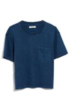 Women's Madewell Garment Dyed Easy Crop Tee, Size - Blue