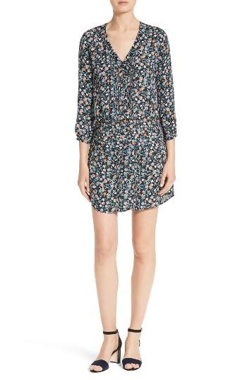 Women's Veronica Beard August Floral Print Silk Dress