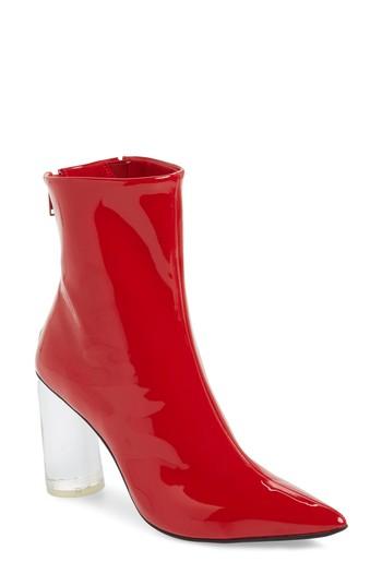 Women's Jeffrey Campbell Lustrous Column Heel Bootie M - Red