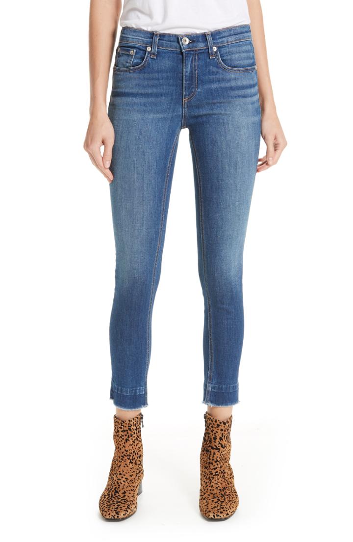 Women's Rag & Bone Raw Hem Ankle Skinny Jeans