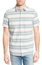 Men's Jeremiah Gibson Regular Fit Textured Stripe Sport Shirt, Size - Grey