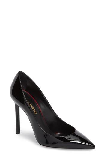 Women's Saint Laurent Anja Pointy Toe Pump Us / 36eu - Black