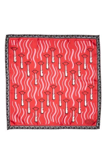 Women's Valentino Garavani Plisse Cashmere & Wool Wrap, Size - Red