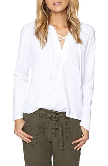 Women's Sanctuary Atwater Lace-up Hoodie - White